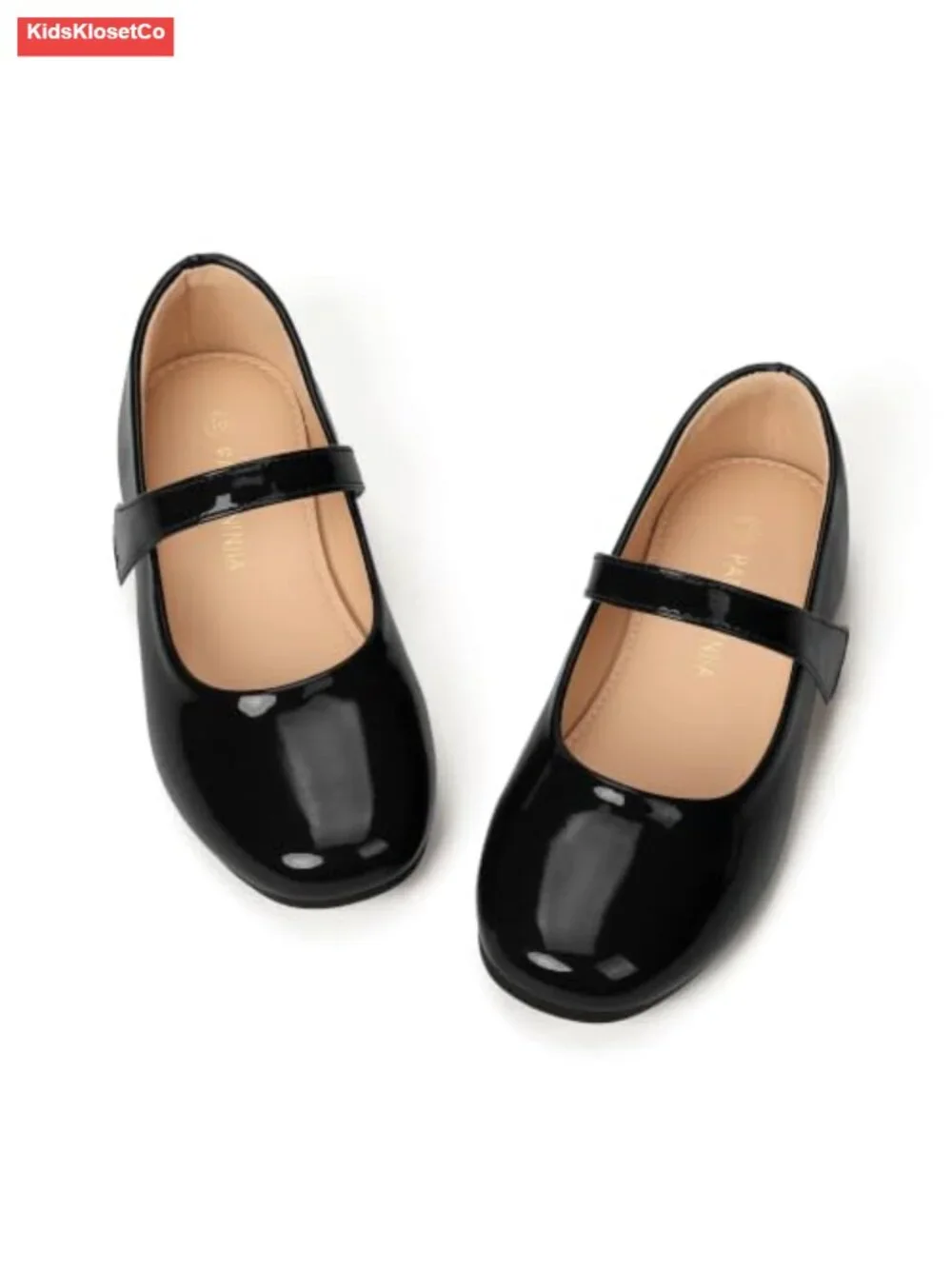 Girls Mary Jane Ballet Flats Square Toe Hook & Loop Non-Slip Dress Shoes